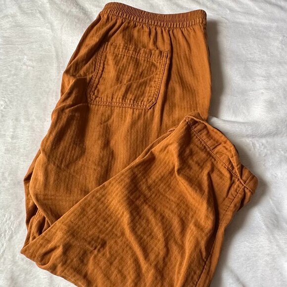Old Navy Women's XL Burnt Ginger Pull On Safari Pants w Drawstring 100% Cotton - Picture 1 of 6